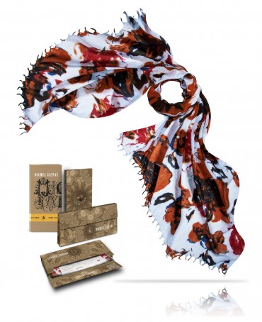 Палантин Женский W40-GRANDE.FLEUR/GRIS